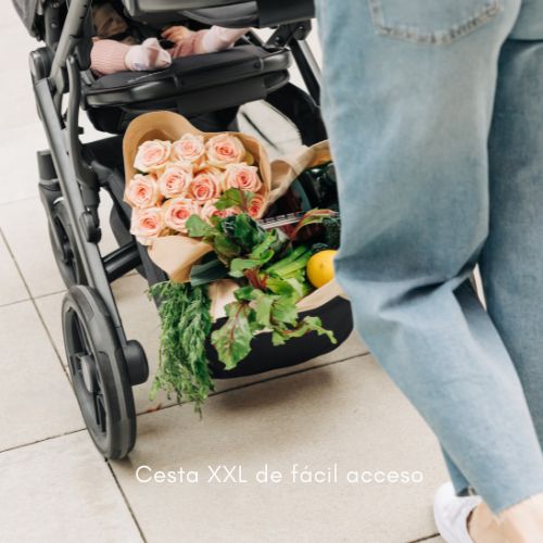 Cestilla de compras extragrande y de f&aacute;cil acceso